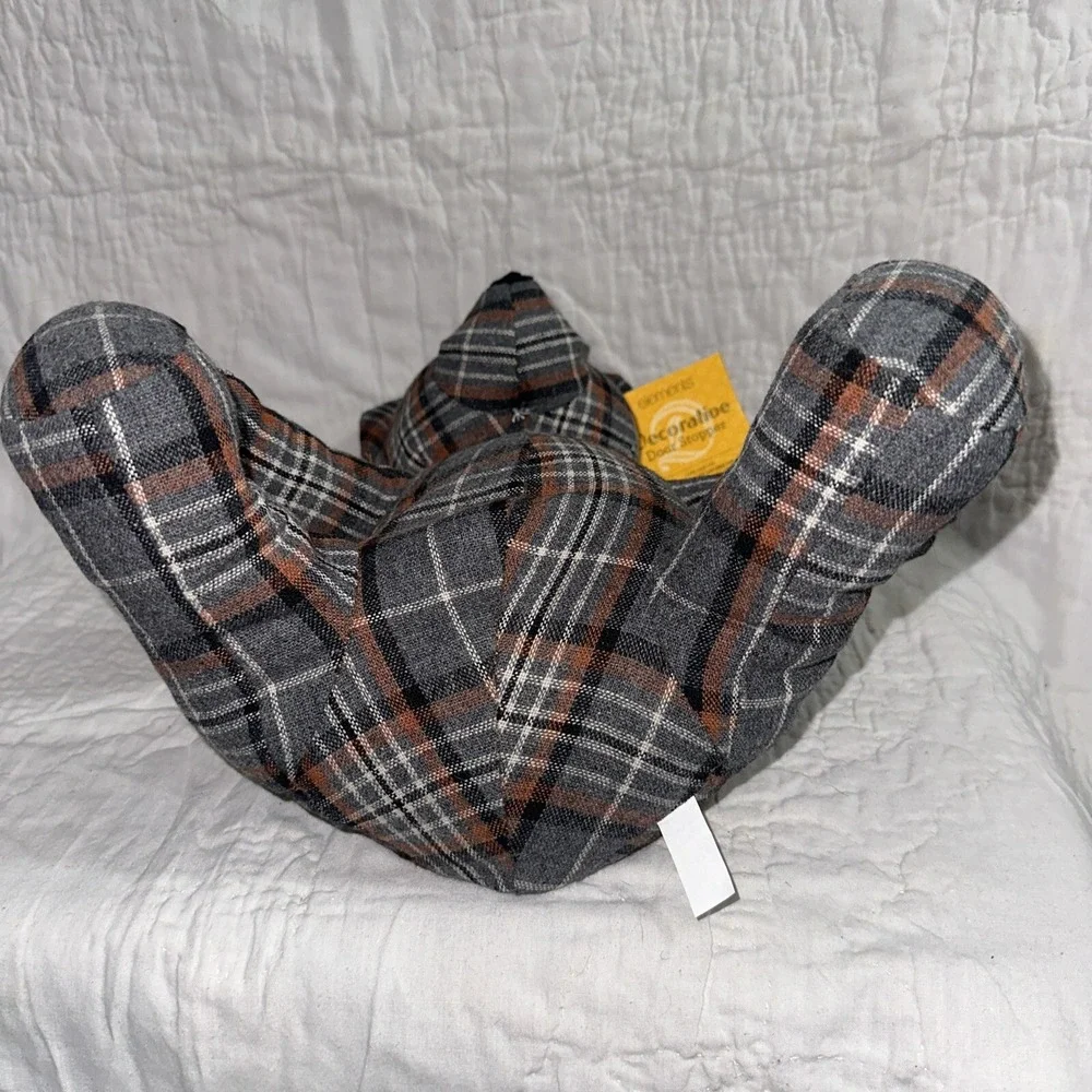 Morgan Cute Plaid Bear Door Stopper